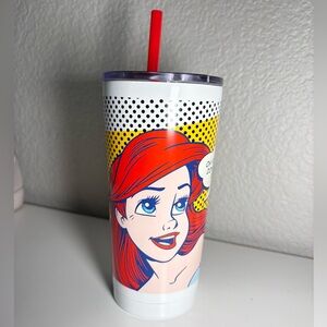 Zak Designs Disney Little Mermaid ARIEL 19.5oz Tumbler W/ Straw EUC